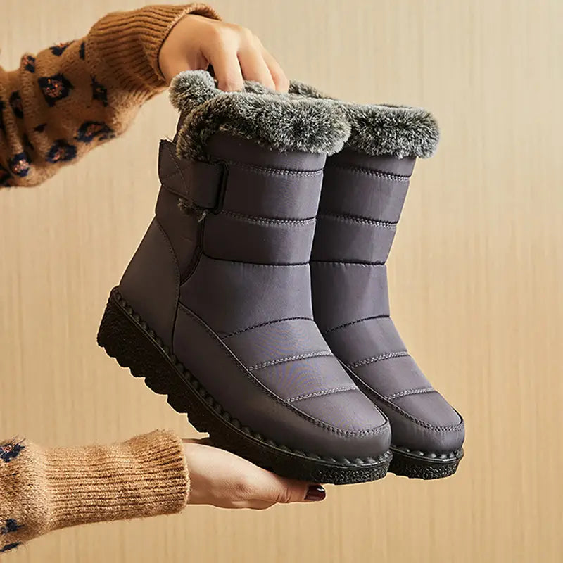 Bottes de Neige Imperméables en Peluche | Chaleur et Confort en Hiver