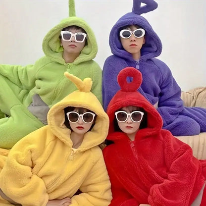 Combinaison Pyjama Teletubbies en Flanelle – Confort, Chaleur et Fun Assuré