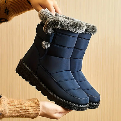 Bottes de Neige Imperméables en Peluche | Chaleur et Confort en Hiver