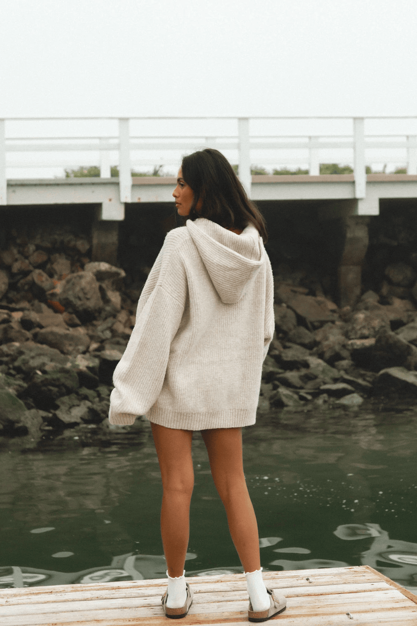 Sweat à Capuche en Laine Douce