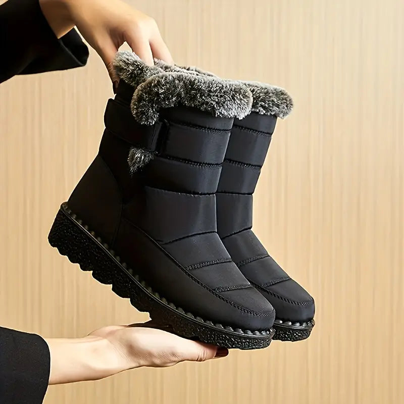 Bottes de Neige Imperméables en Peluche | Chaleur et Confort en Hiver